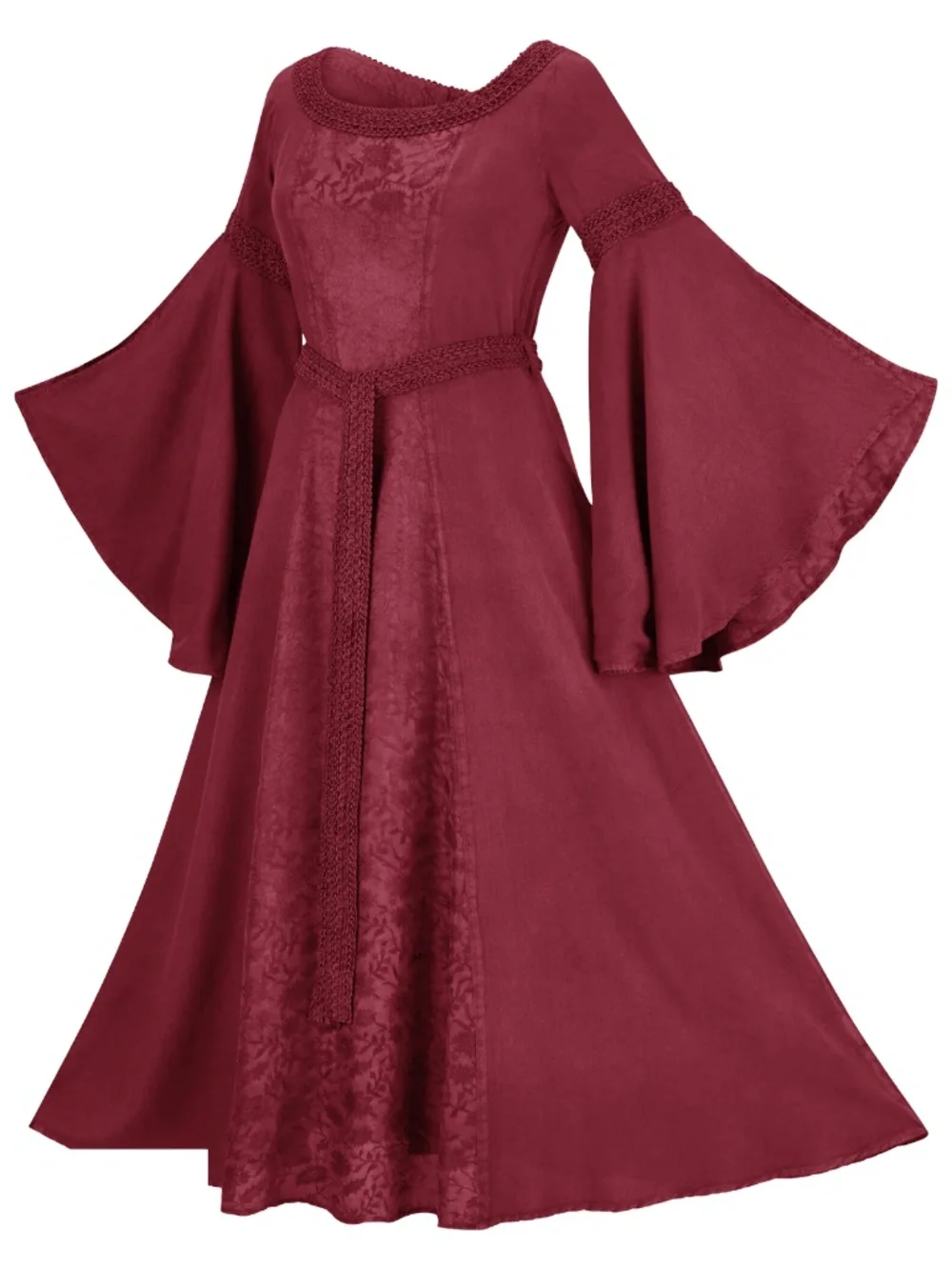 Holy Clothing Renaissance Fair Dress XL/1X (14-16) Burgundy NWT - Picture 3 of 9